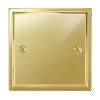 Single Blank Plate Art Deco Polished Brass Blank Plate