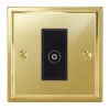 More information on the Art Deco Polished Brass Art Deco Satellite Socket (F Connector)