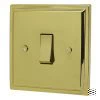 1 Gang Retractive Switch Art Deco Polished Brass Pulse | Retractive Switch