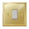 45 Amp Cooker Switch Small : White Trim Art Deco Polished Brass Cooker (45 Amp Double Pole) Switch