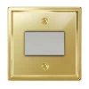 Fan Isolator Switch : White Trim Art Deco Polished Brass Fan Isolator