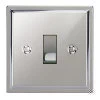 1 Gang 20 Amp 2 Way Metal Switch Art Deco Polished Chrome Light Switch