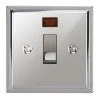 20 Amp Double Pole Switch with Neon Art Deco Polished Chrome 20 Amp Switch
