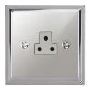 More information on the Art Deco Polished Chrome Art Deco Round Pin Unswitched Socket (For Lighting)
