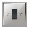 45 Amp Cooker Switch Small : Black Insert Art Deco Polished Chrome Cooker (45 Amp Double Pole) Switch
