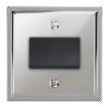 Fan Isolator Switch : Black Trim Art Deco Polished Chrome Fan Isolator