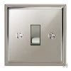 1 Gang 20 Amp 2 Way Metal Switch Art Deco Polished Nickel Light Switch