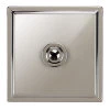 1 Gang 250W Button Dimmer Art Deco Polished Nickel Button Dimmer
