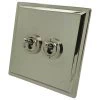 Art Deco Polished Nickel Toggle (Dolly) Switch - 2