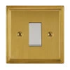 45 Amp Cooker Switch Small : White Trim Art Deco Satin Brass Cooker (45 Amp Double Pole) Switch