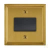 Fan Isolator Switch : Black Trim Art Deco Satin Brass Fan Isolator