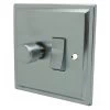 Art Deco Polished Chrome Dimmer and Light Switch Combination - 1