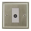 1 Gang Non-Isolated Coaxial TV Socket : White Trim
