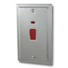 45 Amp Double Pole Switch - Double Plate : White Trim