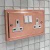 Art Deco Classic Polished Copper Switched Plug Socket - 2
