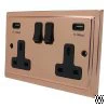 More information on the Art Deco Classic Polished Copper Art Deco Classic Plug Socket with USB Charging
