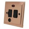 Art Deco Classic Polished Copper Switched Fused Spur - 4