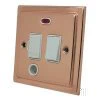 Art Deco Classic Polished Copper Switched Fused Spur - 3