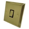 Art Deco Supreme Polished Brass Intermediate Light Switch - 1