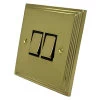 Art Deco Supreme Polished Brass Light Switch - 1