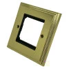 Single 2 Module Plate - the Single Module Plate will accept up to 2 Modules Art Deco Supreme Polished Brass Modular Plate