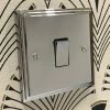 Art Deco Supreme Polished Chrome Intermediate Light Switch - 1