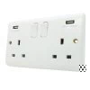 Aspire White Plug Socket with USB Charging - 1