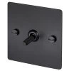 1 Gang 20 Amp 2 Way Toggle (Dolly) Light Switch - Black Toggle
