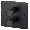 2 Gang 100W 2 Way LED Dimmer (60 - 250W) - Black Controls