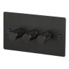 3 Gang 100W 2 Way LED Dimmer (60 - 250W) - Black Controls