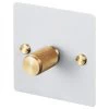 1 Gang 100W 2 Way LED Dimmer (60 - 250W) - Brass Control