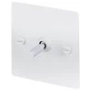 1 Gang 20 Amp 2 Way Toggle (Dolly) Light Switch - White Toggle