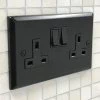 Black Switched Plug Socket - 1