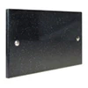 Black Granite / Polished Stainless Blank Plate - 1