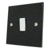 1 Gang 10 Amp Switch : Black Trim Black Granite / Polished Stainless Intermediate Light Switch