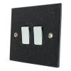 Black Granite / Polished Stainless Light Switch - 2