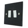 13 Amp Switched Fused Spur : Black Trim Black Granite / Polished Stainless Switched Fused Spur