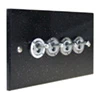 Black Granite / Satin Stainless Toggle (Dolly) Switch - 3