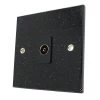 Black Granite / Polished Stainless TV Socket - 1