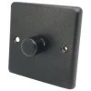 1 Gang 400W 2 Way Dimmer - Black Control Classical Black Graphite Intelligent Dimmer
