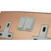 Flat Classic Brushed Copper Intermediate Toggle (Dolly) Switch - 1