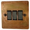 3 Gang 10 Amp 2 Way Light Switches - Brushed Nickel