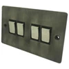 4 Gang 10 Amp 2 Way Light Switches - Steel Switch