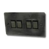 4 Gang 10 Amp 2 Way Light Switches - Black Nickel Switch