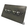4 Gang 2 Way 20 Amp Toggle Light Switches - Steel Toggles