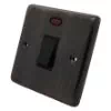 20 Amp Double Pole Switch with Neon : Black Trim