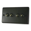 4 Gang 10 Amp 2 Way Dolly Switches Classical Black Graphite Toggle (Dolly) Switch