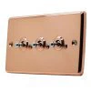 Classic Polished Copper Toggle (Dolly) Switch - 1