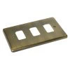 Classic Grid Antique Brass Grid Plates - 2