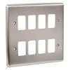 Classic Grid Brushed Steel Grid Plates - 4
